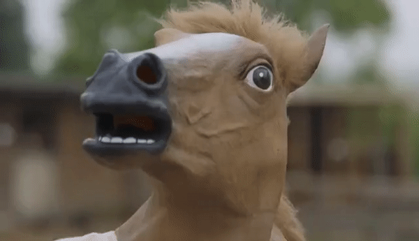 horse mask photo booth prop